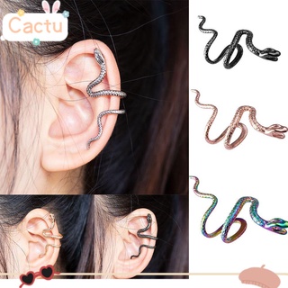 CACTU 1PC Fashion Fake Piercing Punk Ear Bone Clip Brass Snake Earing Clips Jewelry Without Piercing Hot Sale Non Pierced Cuffs/Multicolor