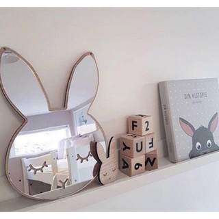 New silver Wall Decor Mirror For Baby Room Kids Bedroom Decoration Bunny Wall Mirror for your clever baby