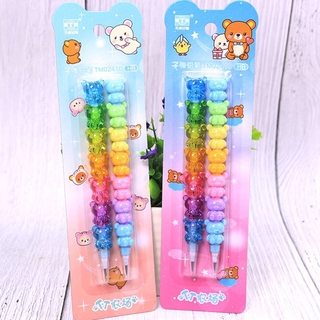 2Pcs/set Animal bear Colorful Non-sharpening Pencils Cute Cartoon Students Writing Pens School Pencil for Kids Office Supplies Kids Stationery Gift