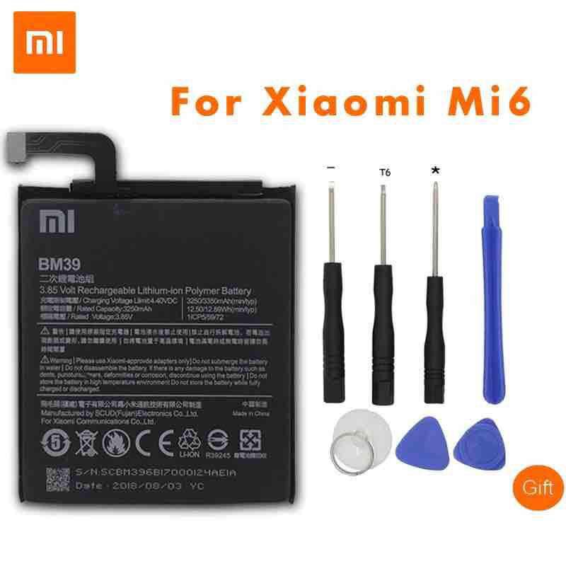 xiaomi-แบตเตอรี่เดิมสำหรับ-xiaomi-mi6-bm39-3250-มิลลิแอมป์ชั่วโมงความจุสูงเปลี่ยนแบตเตอรี่โทรศัพท์มือถือ