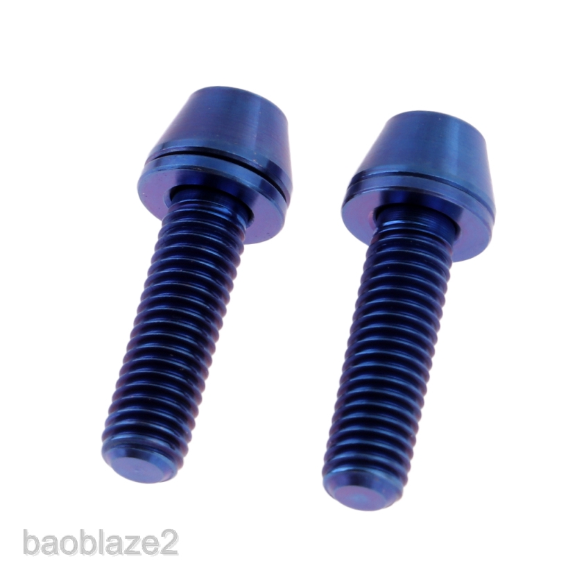 baoblaze2-pack-2-titanium-m5-bolts-cycling-bike-stem-tapered-head-screw-with-washer-gasket