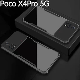 Poco X4 Pro(พร้อมส่งในไทย)เคสกันกระแทกขอบสีหลังใสXiaomi Poco X4Pro 5G/Poco M4Pro 4G/Poco M4Pro 5G