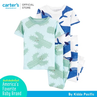Carters Short Sleeve+Pants 4Pc Cactus-Whalel8 คาร์เตอร์เสื้อผ้าเซท 2 ชุด เสื้อพร้อมกางเกง