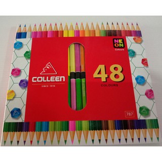 สีไม้คอลลีน#ดินสอสีไม้คอลลีน#สีคอลลีน 48 สี 24 แท่ง 787