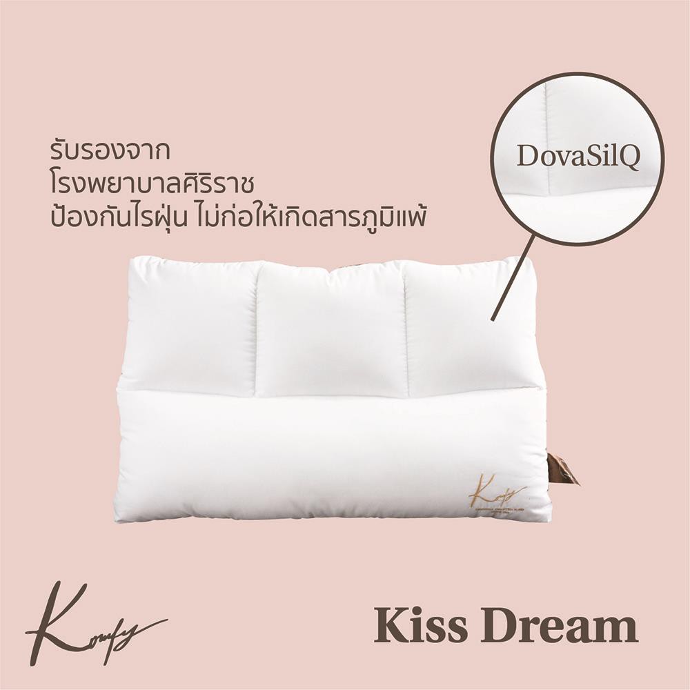 หมอนสุขภาพ-หมอนสุขภาพ-komfy-kiss-dream-ไซส์-m-16x27-นิ้ว-สีขาว-หมอนหนุน-หมอนข้าง-ห้องนอน-เครื่องนอน-healthy-pillow-komfy