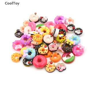 < Cooltoy > โดนัทเรซิ่นจิ๋ว DIY สําหรับตกแต่งบ้านตุ๊กตา 10 ชิ้น