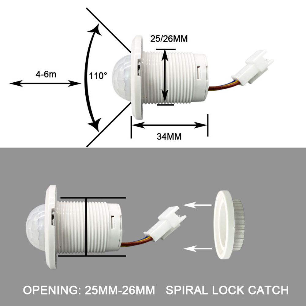 bluevelvet-สวิทช์เซนเซอร์ตรวจจับการเคลื่อนไหว-pir-motion-sensor-สวิทช์เปิด-ปิด