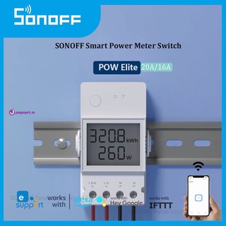 Sonoff Pow R3 16A /20A Wifi สวิตช์อัจฉริยะ ความแม่นยําสูง ใช้พลังงาน วัด มอนิเตอร์ ปัจจุบัน พลังงาน ทํางานร่วมกับ Alexa