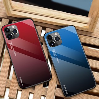 สินค้า เคสโทรศัพท์แข็งกระจก Case For iPhone 13 12 Pro Max Mini iPhone12 12Pro 12Mini 12ProMax Gradient Tempered Glass Phone Case Korean Fashion Casing Hard Cover