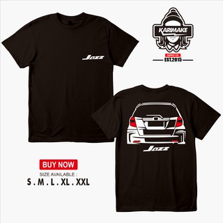 เสื้อยืดผ้าฝ้ายพิมพ์ลายแฟชั่น เสื้อยืด ลายรถยนต์ Honda Jazz GE8 REAR