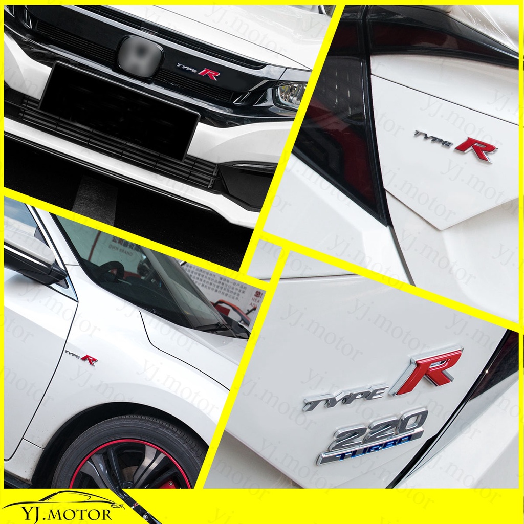 ภาพหน้าปกสินค้าสติกเกอร์โลโก้โลหะ 3D TYPE R สําหรับติดตกแต่งรถยนต์ Honda Civic City Jazz Emblem Badge Marker จากร้าน yuanjian.th บน Shopee