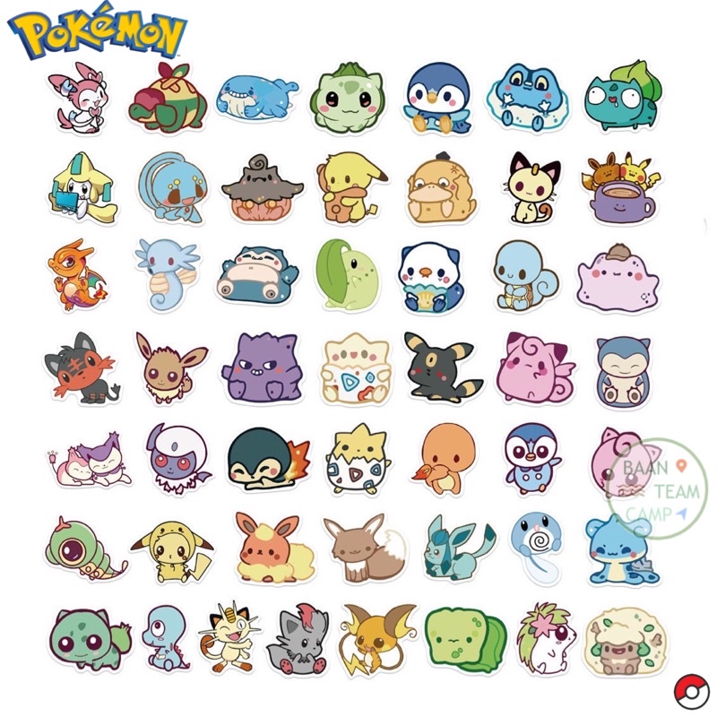 สติ๊กเกอร์-pok-mon-121-โปเกมอน-50ชิ้น-โปเกม่อน-pokemon-pikachu-โปรเกมอน-go-ปิกกาจู-พิคาชู-ปี-ปีก-กา-จู-โก-โป-เก-มอน-ม่อน