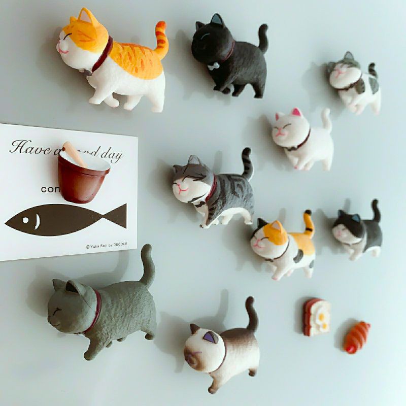 ภาพสินค้าแม่เหล็กติดตู้เย็นแมวอ้วน Cat Magnet 3D setละ9แบบ มี3setให้เลือก จากร้าน thisiskan บน Shopee ภาพที่ 1