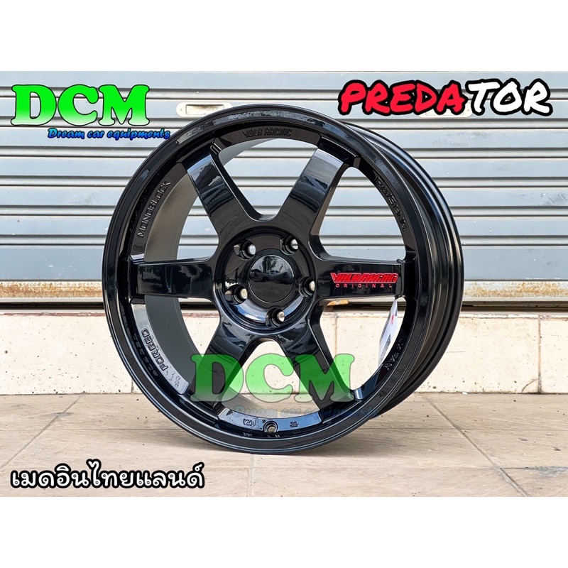 ล้อแม็ก-te37-เลเซอร์แดง-18-สีดำเงา-งานไทยพรีดาเตอร์-ล้อผลิตไทย-4วง-18x8-5-5รู114-et35