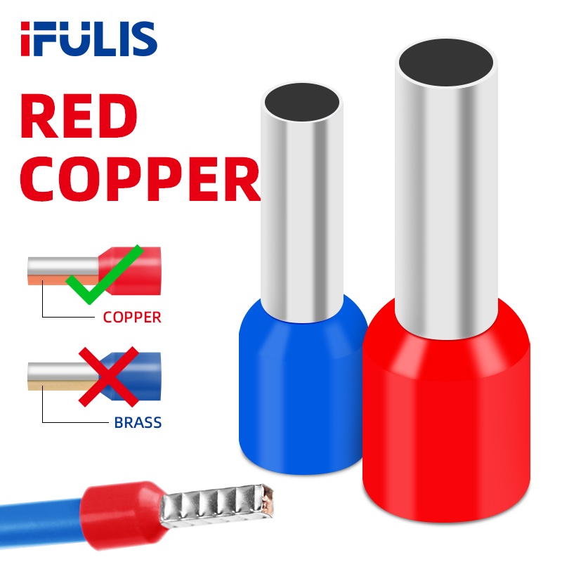 100PCS VE Ferrules Terminal Pin Terminal Tube ประเภทสายไฟเชื่อมต่อ ...