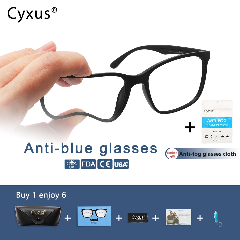 cyxus-คลาสสิก-ป้องกันแสงสีฟ้า-แว่นตาคอมพิวเตอร์-แว่นตา-ป้องกันรังสี-ป้องกันความเมื่อยล้า-แว่นตาเล่นเกม