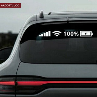 100% Wifi แบตเตอรี่รถ สติกเกอร์ระดับสัญญาณรถ ไวนิล สติกเกอร์สะท้อนแสง สติกเกอร์ตกแต่ง ใหม่