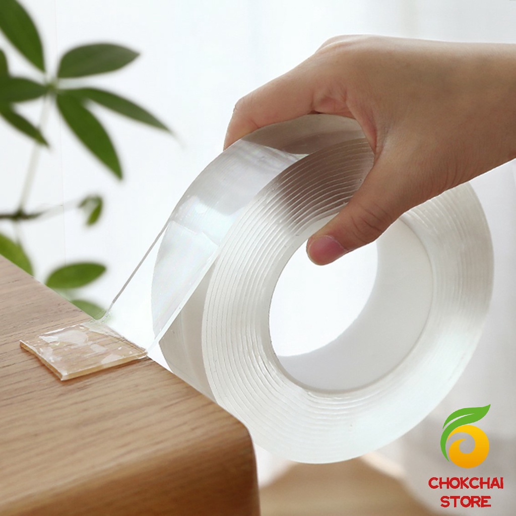 chokchaistore-กาวสองหน้า-เทปกาว-ทำความสะอาดและนำมาใช้ใหม่ได้-มี-2-ขนาดให้-เลือก-double-side-adhesive-tape