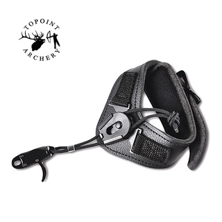 ภาพหน้าปกสินค้าTOPOINT Compound Bow Release Adjustable Leather Wrist Strap Archery Bow Release for Compound Bow Hunting Bow Accessory ที่เกี่ยวข้อง