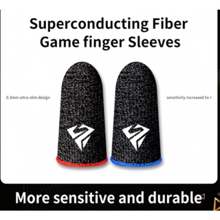 สินค้า Xiaomi Youpin ถุงมือสัมผัสสำหรับเล่นเกมคาร์บอนไฟเบอร์ระดับพรีเมียม Anti-Sweating Hands เพิ่มความไวในการสัมผัส Gaming Finger Sleeve