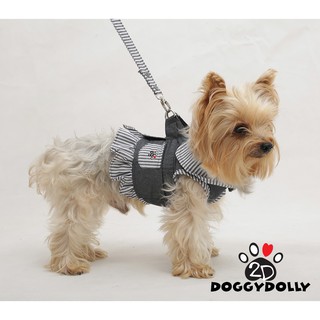 Pet cloths -Doggydolly  เสื้อผ้าแฟชั่น สัตว์เลี้ยง หมาแมว ชุดรัดอก สายจูง  ระบาย ขนาดไซส์ 1-9 โล -  DCL145