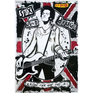 โปสเตอร์ Sex Pistols เซ็กซ์ พิสทอลส์ วง ดนตรี รูป ภาพ ติดผนัง สวยๆ poster 34.5 x 23.5 นิ้ว (88 x 60 ซม.โดยประมาณ)