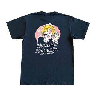 เสื้อยืดอินเทรนด์ผู้ชายอินเทรนด์ผู้หญิงเสื้อยืด พิมพ์ลายอนิเมะ One Piece Kuruu Sanji HopelessS-3XL