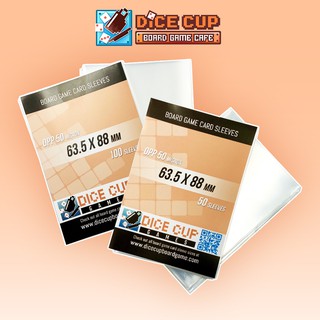 สินค้า [ของแท้] Dice Cup Games : ซองใสใส่การ์ด Sleeves: OPP ขนาด 63.5x88 mm 100/50 Sleeves