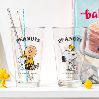 [DiaryTools] พร้อมส่ง❗️Snoopy and Charlie Brown Glass แก้วใสสนูปปี้