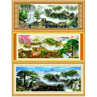 ชุดปักครอสติชพิมพ์ลาย กำแพงเมืองจีน วิว ทิวทัศน์ ภูเขา (Great Wall Lanscape Cross stitch kit)