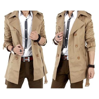 สินค้า Trench Coat แจ็คเก็ต กระดุมคู่ สำหรับผู้ชาย