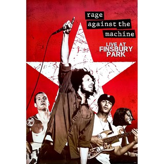 โปสเตอร์ รูปถ่าย คอนเสิร์ต วง ดนตรี ร็อก Rage Against the Machine RATM 2010 POSTER 24"x35" Live At Finsbury Park Concert