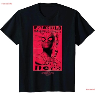เสื้อยืดผ้าฝ้ายYameela09 สไปเดอร์แมน Marvel Spider-Man No Way Home Friendly Hero Poster T-Shirt เสื้อคู่ Spider Man ผู้ช