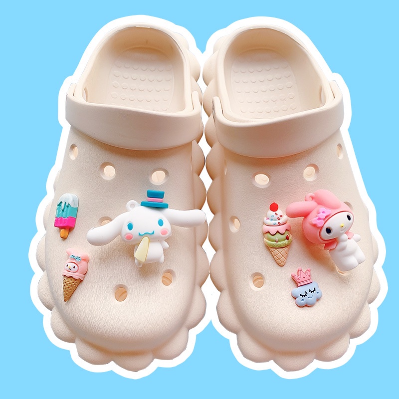sanrio-ชุดเครื่องประดับ-รูปกระต่ายน่ารัก-สําหรับตกแต่งรองเท้า-crocs-pins-my-melody-kuromi-jibitz