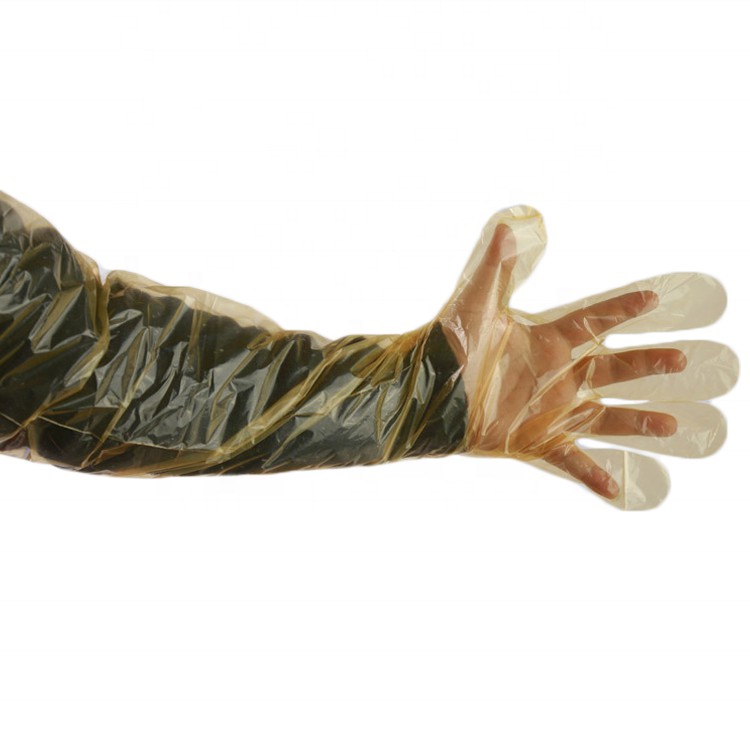 ภาพหน้าปกสินค้าถุงมือยาว ถึงหัวไหล่ 100 ชิ้น/กล่อง ถุงมือ PE Glove / ถุงมือผสมเทียม