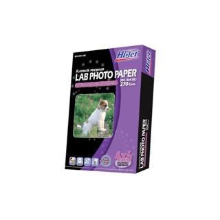 โปรโมชั่น Flash Sale : Hi-jet กระดาษโฟโต้ ผิวกึ่งมันกึ่งด้าน Inkjet Platinum Lab Backside-coated 270 แกรม 4x6 นิ้ว 100 แผ่น