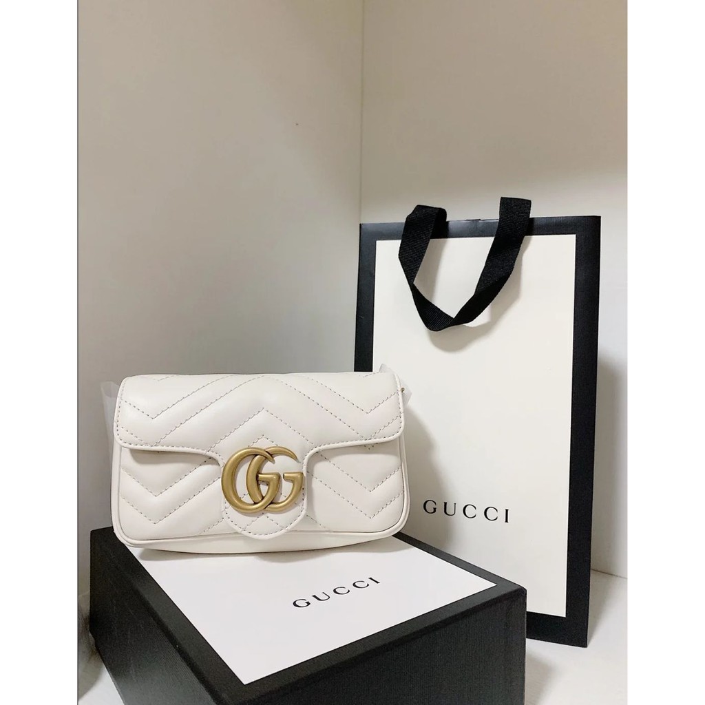 Gg marmont mini white new arrivals