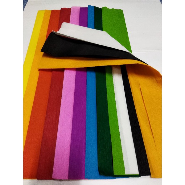 ภาพหน้าปกสินค้ากระดาษย่นหน้าเดียวสีสวยสด จากร้าน mmjpretty1426 บน Shopee