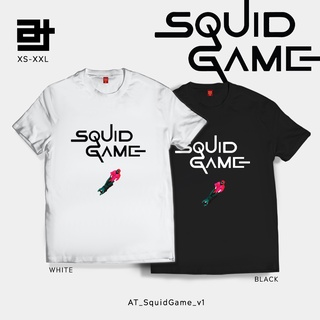 เสื้อยืด AvidiTee AT Squid Game Logo v1 Customized Unisex TShirt for Men and Womenเสื้อยืด ใส่สบายๆ