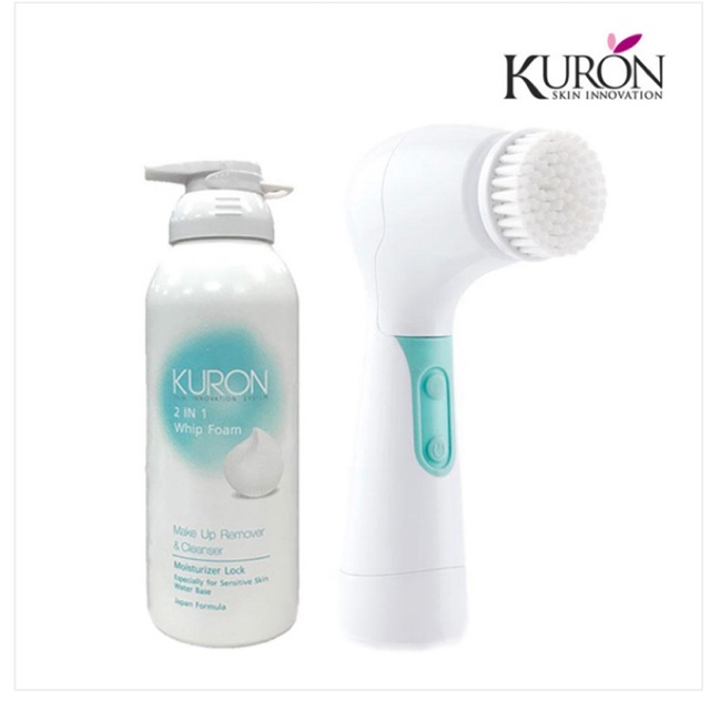 Kuron 2in1 ชุดแปรงล้างหน้าพร้อมวิปโฟม รุ่นKu170 | Shopee Thailand