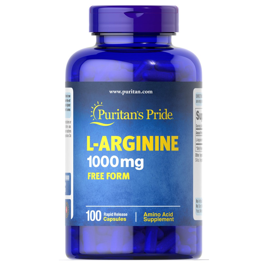 puritan-l-arginine-1000-mg-100-แคปซูล-แอล-อาร์จินีน-เสริมสร้างกล้ามเนื้อ-บำรุงหลอดเลือดให้แข็งแรง