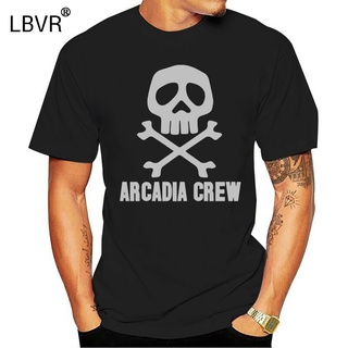 เสื้อยืด พิมพ์ลายหัวกะโหลก Capn Harlock Arcadia Pirate สําหรับผู้ชายS-5XL
