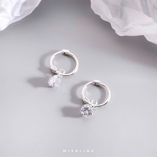 ต่างหูแฟชั่น จิวจมูก ต่างหูห่วง เงินแท้ 92.5% ส่งฟรี EMS ♡ รุ่น Irene ♡ -  ( #O16 )