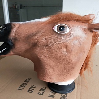 หน้ากาก. ตลกแกะสลักทรายของขวัญ Coppiey ตลกสัตว์หัวม้าชุดสุทธิหัวแดงซ็อกเก็ตใบหน้าเต็มใบหน้าประสิทธิภาพอุปกรณ์ประกอบฉาก
