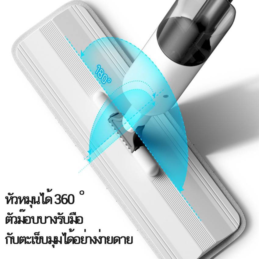 มีกล่องบรรจุ-ไม้ถูพื้นสเปรย์-spray-mop-ไม้ม๊อบ-lazy-mop-ไม้ถูพื้นแบบสเปรย์-flat-mop-มีที่ฉีดน้ำ-หมุนได้-360-องศา