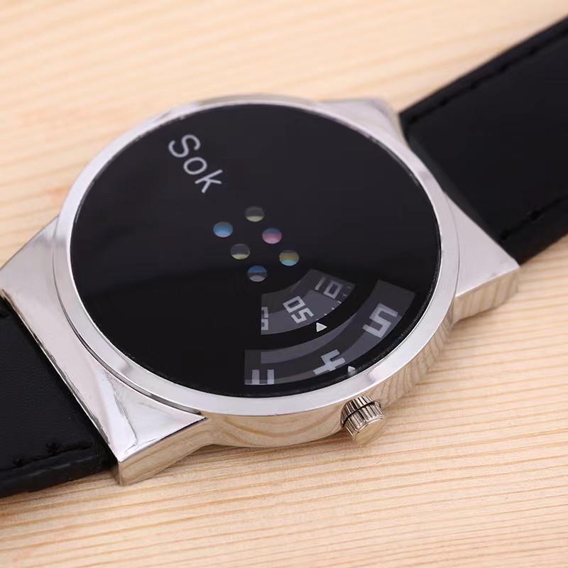 annieshop-จัดส่งที่รวดเร็วผู้หญิงนาฬิกาดิจิตอลที่มีสีสันและเรียบง่ายสายนาฬิกาสุภาพสตรี