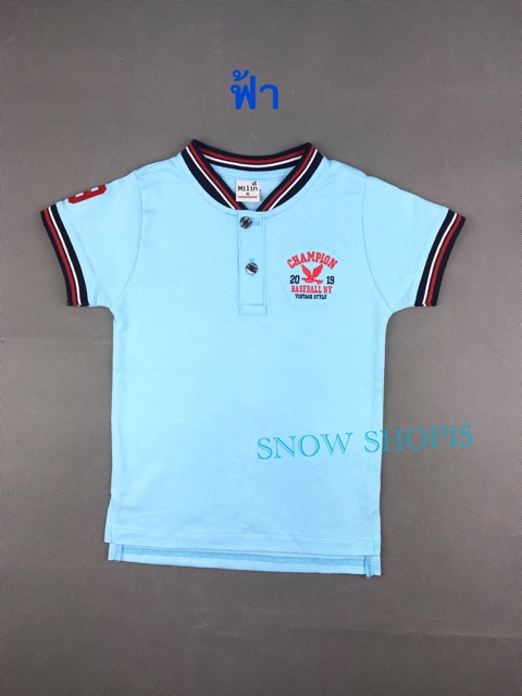 ภาพสินค้าเสื้อเด็กโปโลคอจีนสีพื้นแขนสั้น(S,M,L,xL,2xL,3xL,4xL) จากร้าน snowshop15 บน Shopee ภาพที่ 8