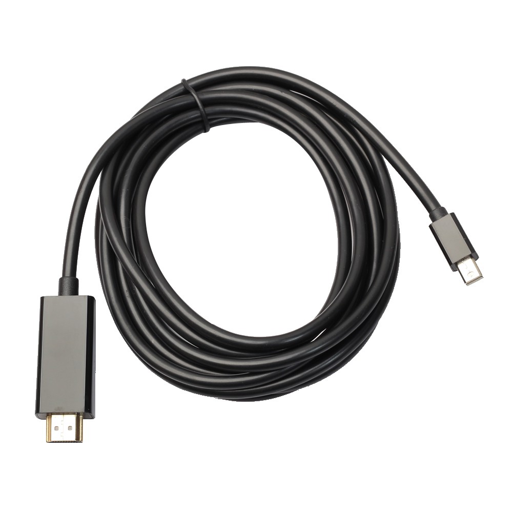 สาย-mini-display-port-to-hdmi-สีดำ-ยาว-3m-thunderbolt-mini-dp-to-hdmi-cable-male-to-male-adapter-mini-displayport