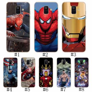 เคสโทรศัพท์ซิลิโคนแบบนุ่มพิมพ์ลาย spiderman สําหรับ Samsung Galaxy A6 A6+ Plus A7 A8 A8+ Plus A9 2018