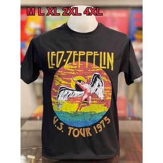 เสื้อวง Led Zeppelin แขนสั้น ผ้าคอตตอน100 %